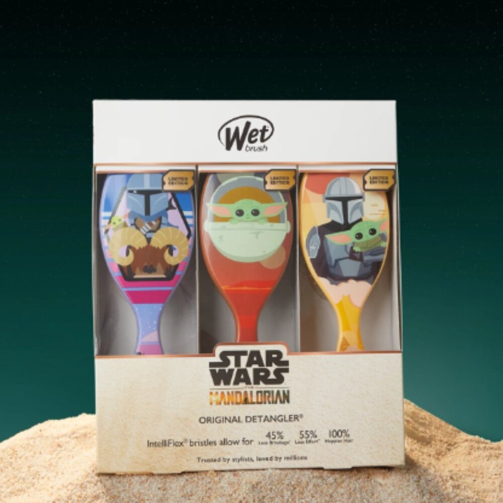 Wet Brush Star Wars The Mandalorian Original Detangler 3-Pack - All Hair Types - Picture 2 of 6